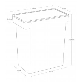 Yamazaki - Δοχείο Αποθήκευσης Φαγητού Για Κατοικίδια Με Δοσομετρητή 12kg BK