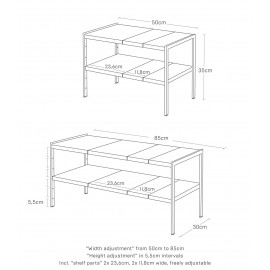 Yamazaki - Επεκτεινόμενο Ράφι Κουζίνας 2 Επιπέδων WH