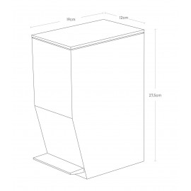 Yamazaki - Μίνι Κάδος Μπάνιου Step-On BK