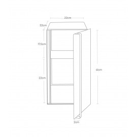 Yamazaki - Μεταλλική Ψωμιέρα Tower Slim BK