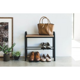 Yamazaki - Ράφι Για Παπούτσια Με Ξύλινη Επιφάνεια 48x19x46cm BK