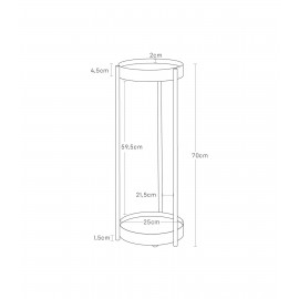 Yamazaki - Στρογγυλή Βάση Για Φυτά 2 Επιπέδων WH