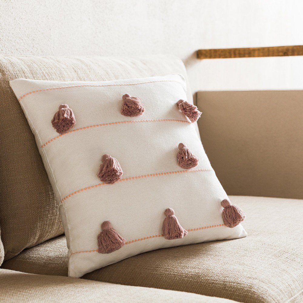 Gofis Home - Μαξιλαροθήκη  Pomy 43x43cm Clay Pink 188/08