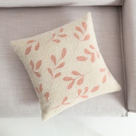 Gofis Home - Μαξιλαροθήκη Herbal 43x43cm Εκρού/Σομόν 705/31