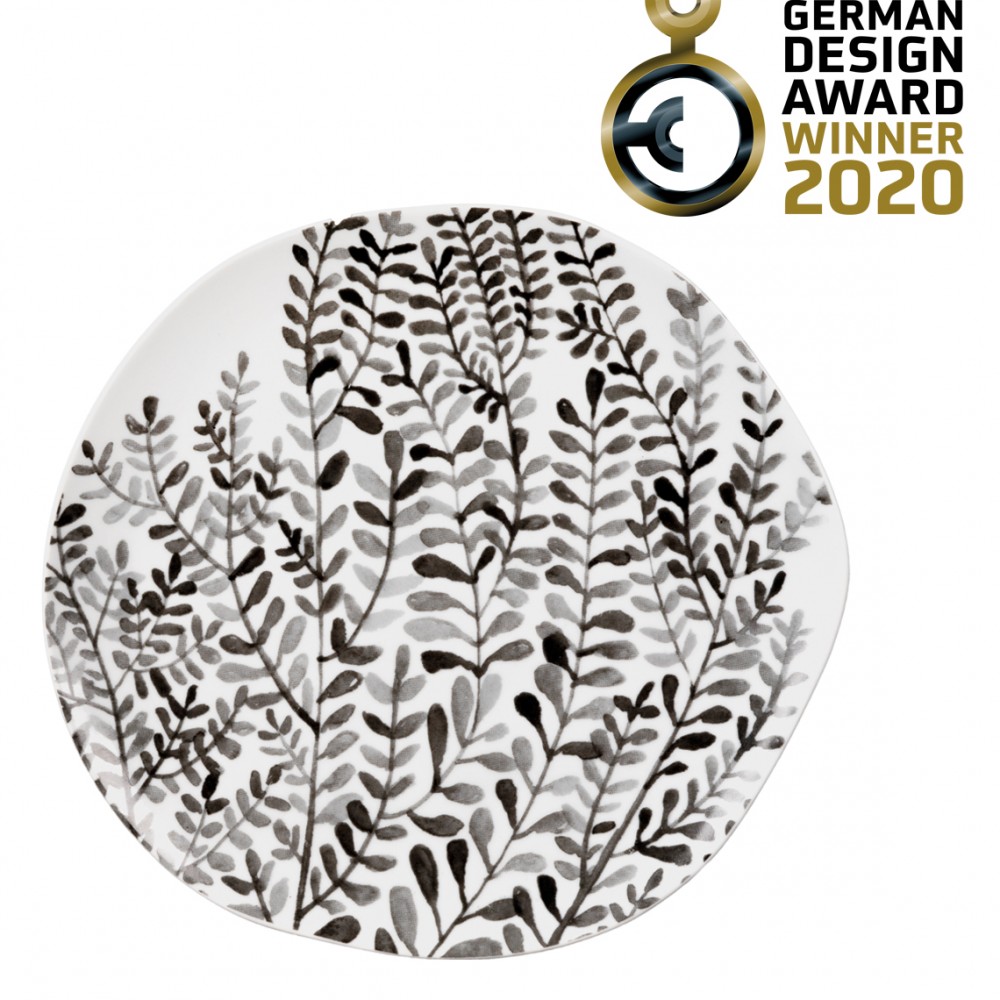 Raeder - Πορσελάνινη Πιατέλα Mix & Match "Foliage Black" 22cm