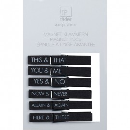 Raeder - Ξύλινα Μαγνητικά Μανταλάκια"This & That" Σετ 6