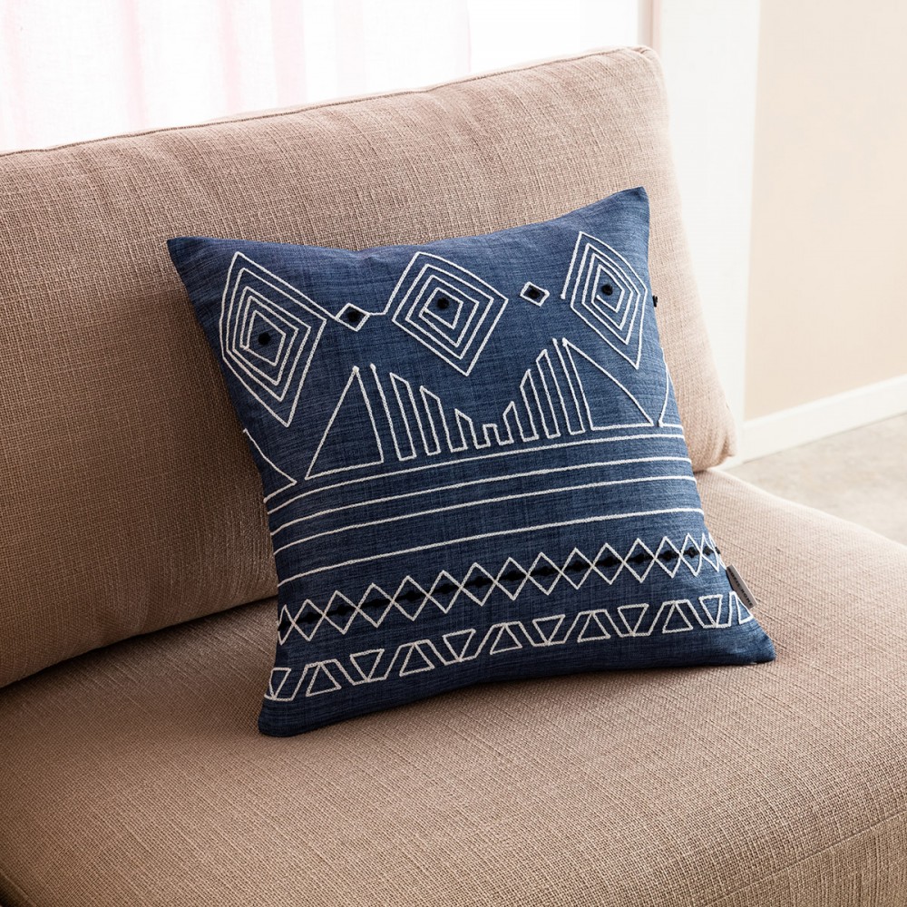 Gofis Home - Μαξιλαροθήκη Edna 43x43cm Blue Jean 162/01 Gofis Home - Μαξιλαροθήκη Edna 43x43cm Blue Jean 162/01