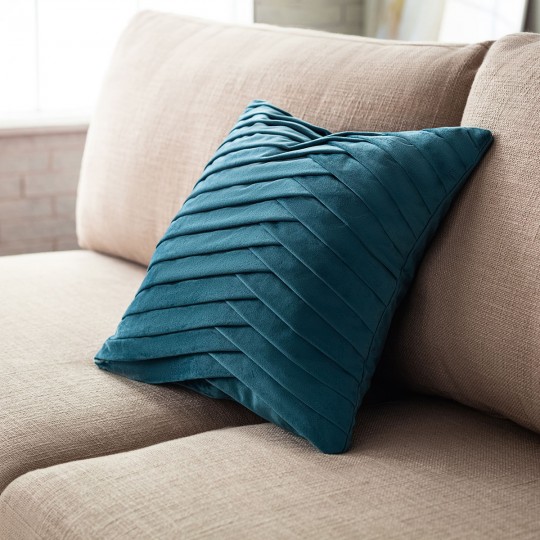 Gofis Home - Μαξιλαροθήκη Milena 43x43cm Μπλε 635A/09