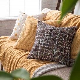 Gofis Home - Μαξιλαροθήκη Margot 43x43cm Γκρι 968B