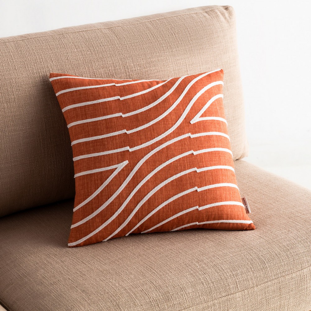 Gofis Home - Μαξιλαροθήκη  Amon 43x43cm Tan Brown 261/13