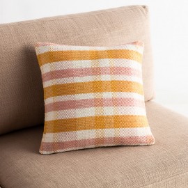 Gofis Home - Μαξιλαροθήκη Tic-Tac-Toe 43x43cm Σομόν 477/25