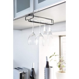 Yamazaki - Under Shelf Wine Glass Hanger BK Yamazaki - Under Shelf Wine Glass Hanger BK