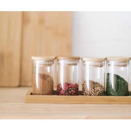 Andrea House - Βάση Με 6 Βαζάκια Μπαχαρικών Bamboo Andrea House - Βάση Με 6 Βαζάκια Μπαχαρικών Bamboo