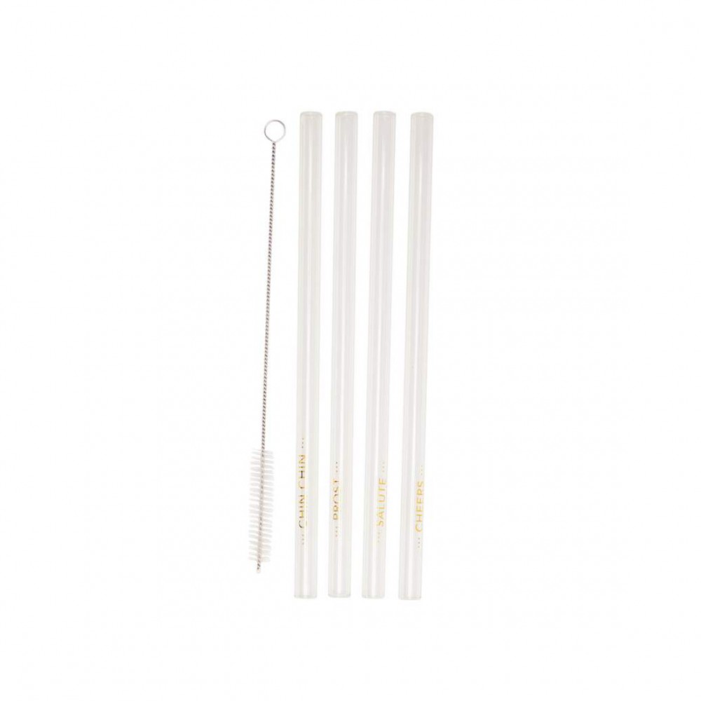 Raeder - Καλαμάκια Από Γυαλί Σετ 4 "Letters"