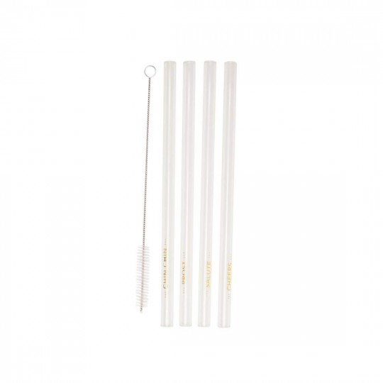 Raeder - Καλαμάκια Από Γυαλί Σετ 4 "Letters"