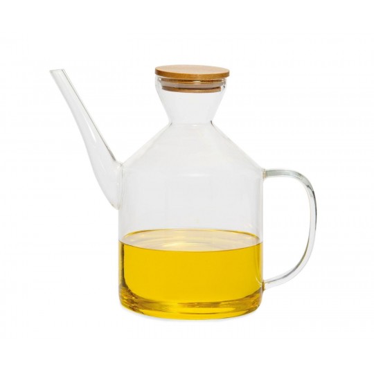 Andrea House - Δοχείο Λαδιού Με Καπάκι Bamboo 1L