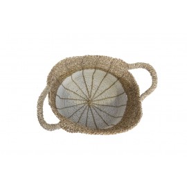 Χειροποίητο Καλάθι Seagrass White/Natural 30 x 30 x 25cm