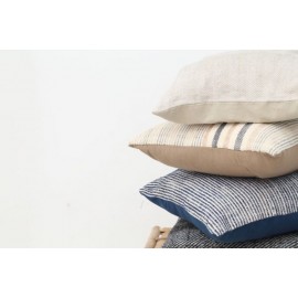 Μαξιλαροθήκη Lotus Handwoven Blue/Off White