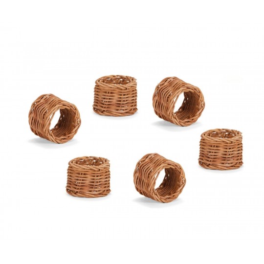 Andrea House - Σετ 6 Κρίκοι Για Πετσέτες Κουζίνας Rattan