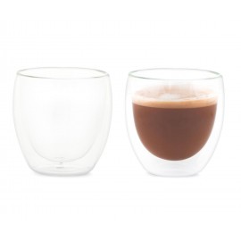 Andrea House - Σετ 2 Ποτήρια Latte Γυάλινα Διπλού Τοιχώματος 250ml