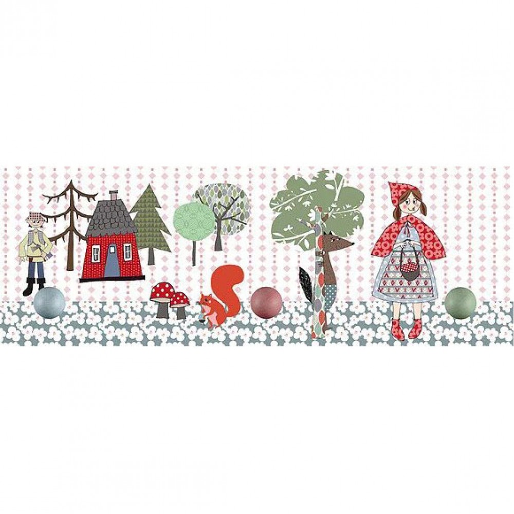 Colourbox - Ξύλινη Κρεμάστρα Τοίχου "Η Κοκκινοσκουφίτσα"