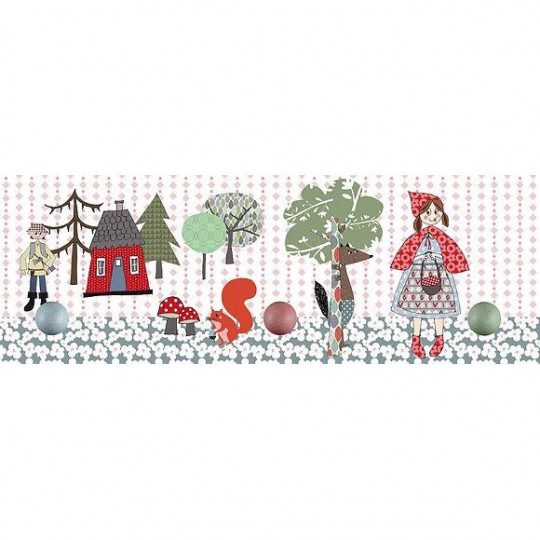 Colourbox - Ξύλινη Κρεμάστρα Τοίχου "Η Κοκκινοσκουφίτσα"