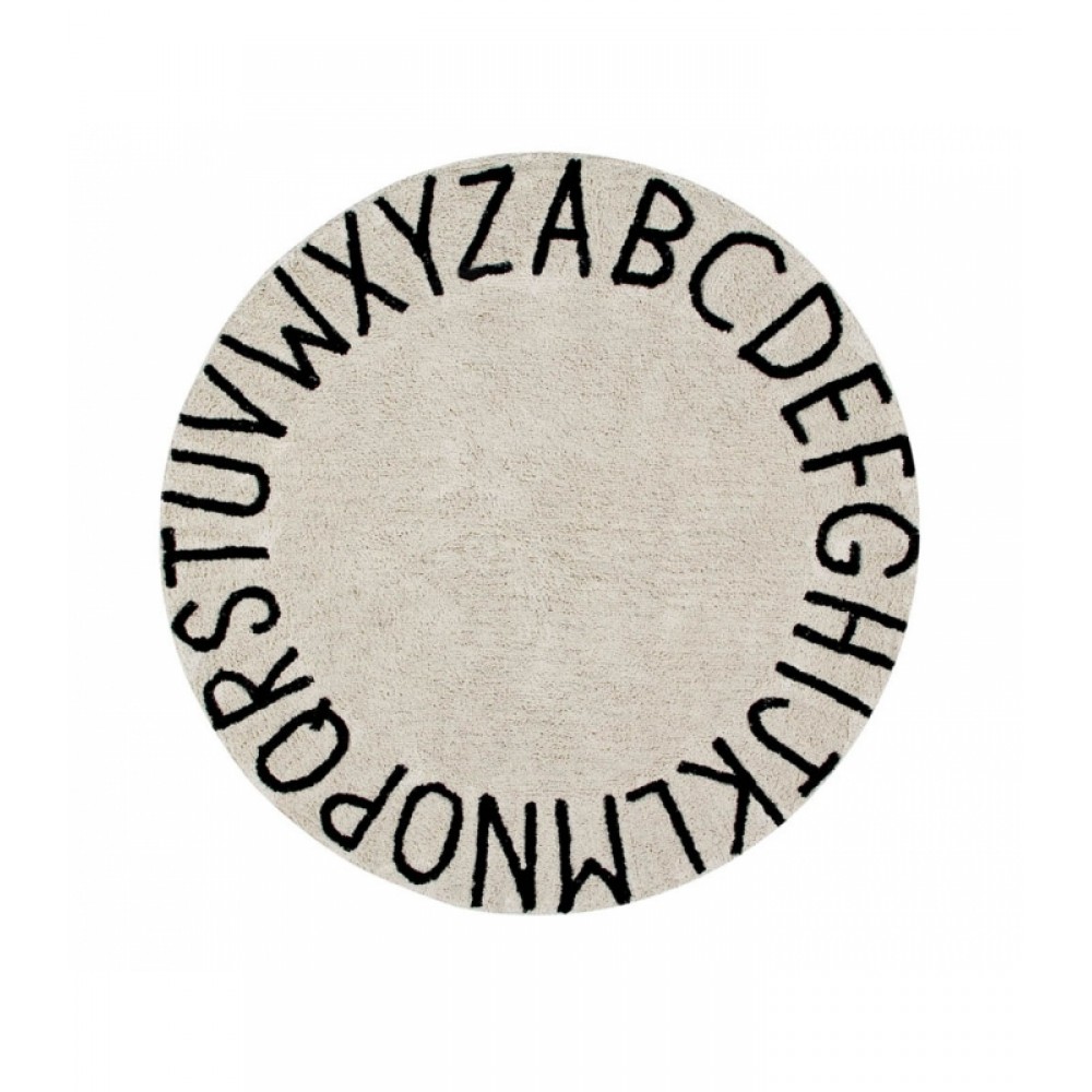 Lorena Canals - Χαλί Δωματίου Round ABC μαύρο Ø150cm