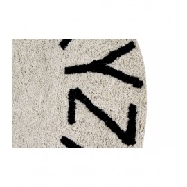 Lorena Canals - Χαλί Δωματίου Round ABC μαύρο Ø150cm