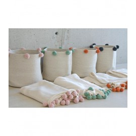 Lorena Canals - Καλάθι Αποθήκευσης Bubbly Natural Black 30x30cm