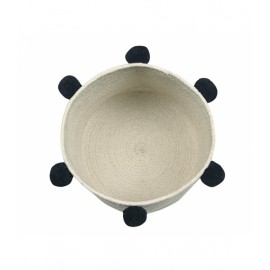 Lorena Canals - Καλάθι Αποθήκευσης Bubbly Natural Black 30x30cm