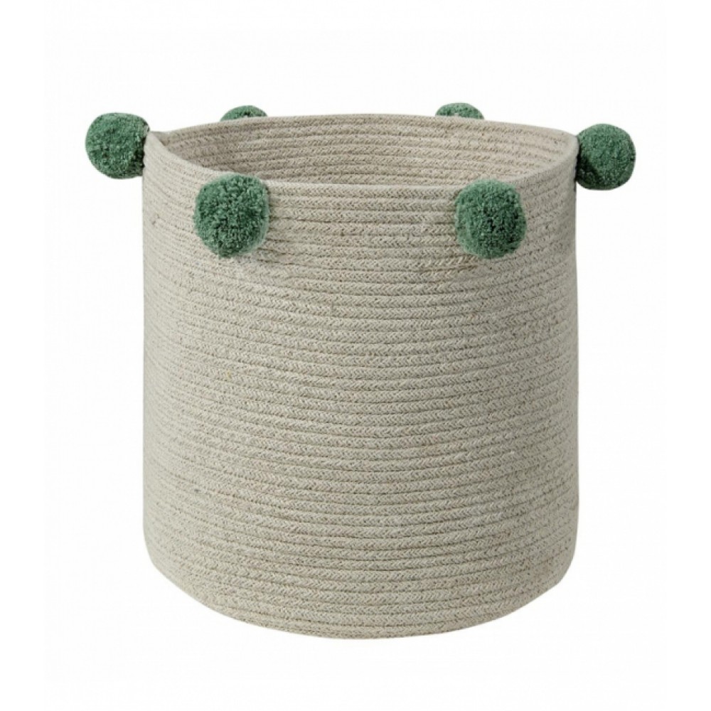 Lorena Canals - Καλάθι Αποθήκευσης Bubbly Natural Green 30x30cm