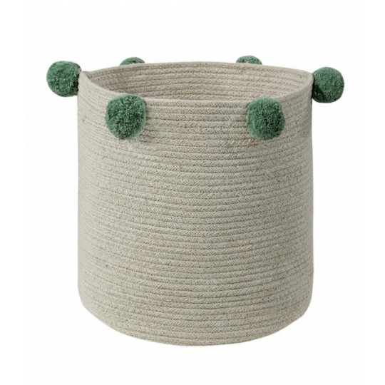 Lorena Canals - Καλάθι Αποθήκευσης Bubbly Natural Green 30x30cm