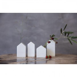 Raeder - Μίνι Βάζα Πορσελάνης Σπιτάκια Σετ 4 τμχ