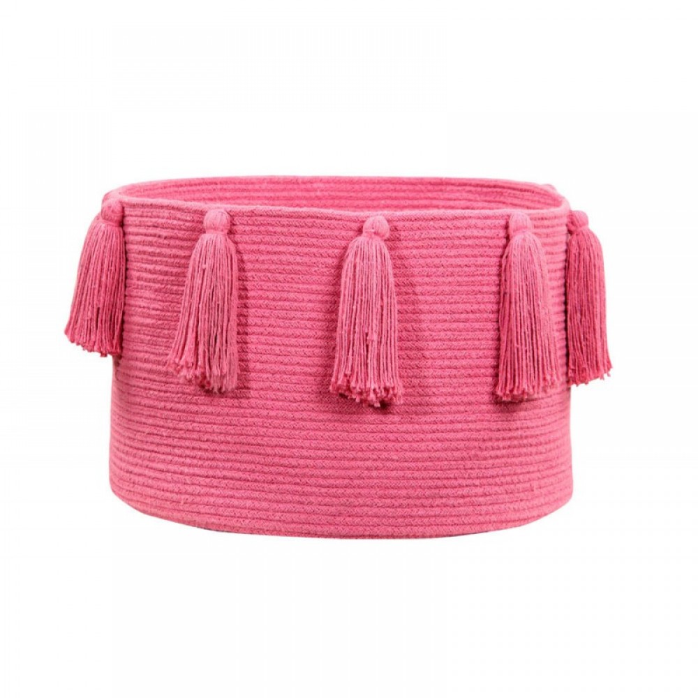 Lorena Canals - Καλάθι Αποθήκευσης Tassels Fuchsia 30x45cm