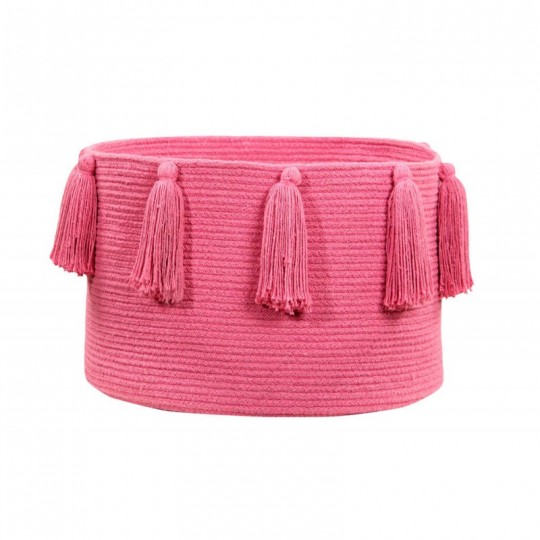 Lorena Canals - Καλάθι Αποθήκευσης Tassels Fuchsia 30x45cm