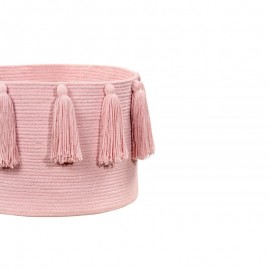 Lorena Canals - Καλάθι Αποθήκευσης Tassels Pink 30x45cm
