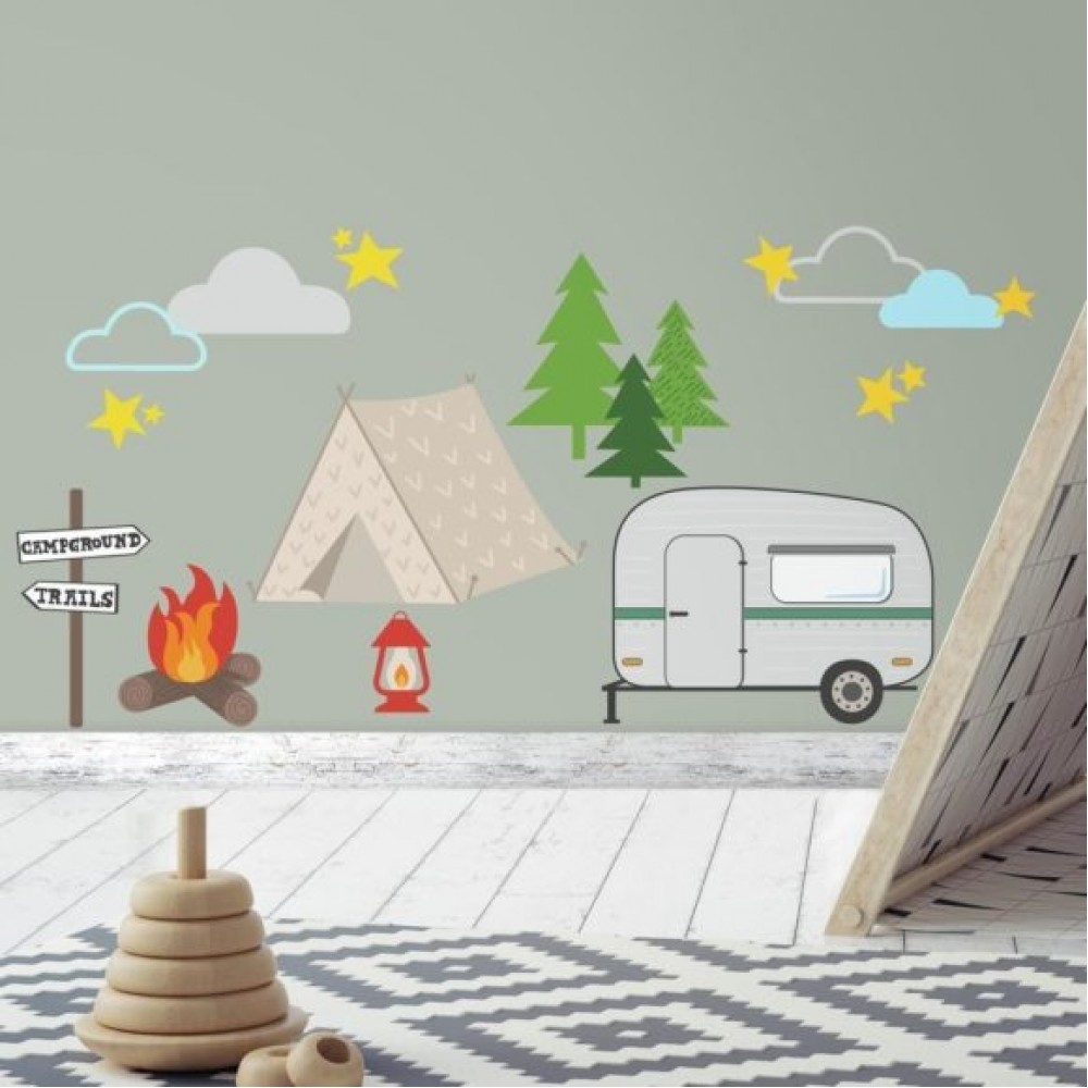Roommates - Αυτοκόλλητα Τοίχου "Camping"