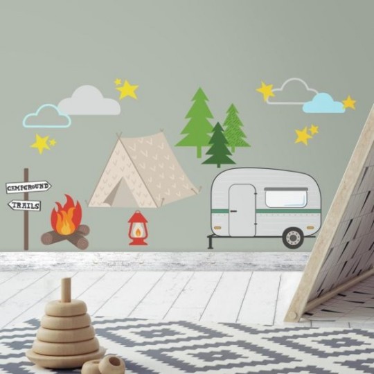 Roommates - Αυτοκόλλητα Τοίχου "Camping"