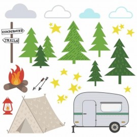 Roommates - Αυτοκόλλητα Τοίχου "Camping"
