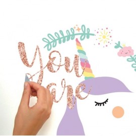 Roommates - Αυτοκόλλητα Τοίχου "Glitter Unicorn Magic"