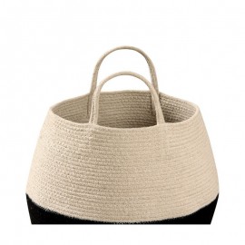 Lorena Canals - Καλάθι Αποθήκευσης Zoco Black/Natural 35x30cm