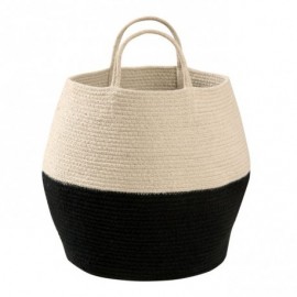 Lorena Canals - Καλάθι Αποθήκευσης Zoco Black/Natural 35x30cm