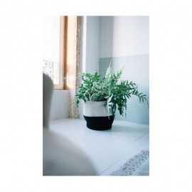 Lorena Canals - Καλάθι Αποθήκευσης Zoco Black/Natural 35x30cm