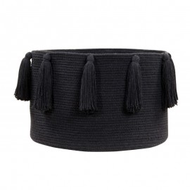 Lorena Canals - Καλάθι Αποθήκευσης Tassels Black 30x45cm
