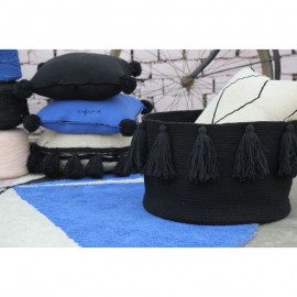 Lorena Canals - Καλάθι Αποθήκευσης Tassels Black 30x45cm