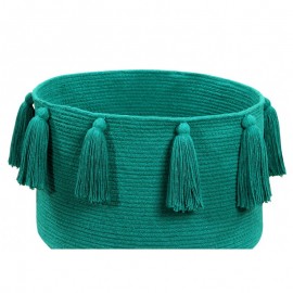 Lorena Canals - Καλάθι Αποθήκευσης Tassels Emerald 30x45cm