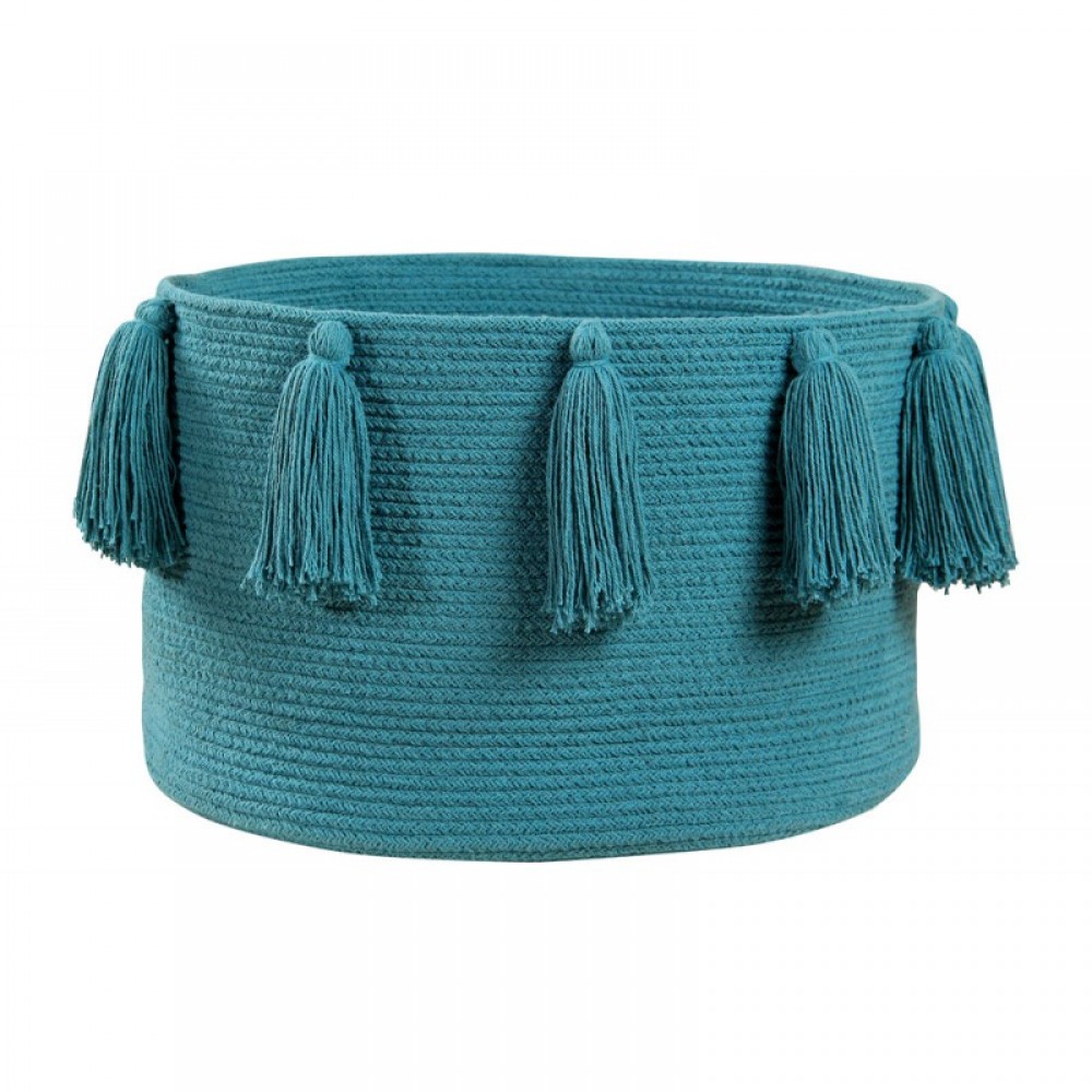 Lorena Canals - Καλάθι Αποθήκευσης Tassels Petroleum 30x45cm