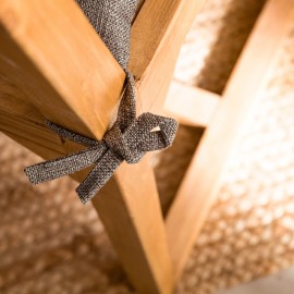 Gofis Home - Μαξιλάρι Καρέκλας Hygg 40x40cm Σκούρο Γκρι 213/14