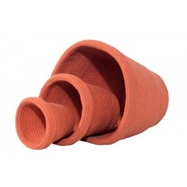 Lorena Canals - Σετ 3 Βαμβακερά Καλάθια Αποθήκευσης Pots Terracota