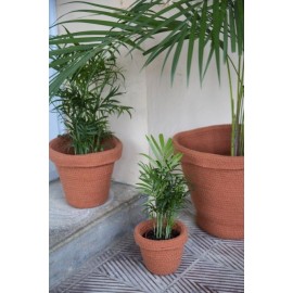 Lorena Canals - Σετ 3 Βαμβακερά Καλάθια Αποθήκευσης Pots Terracota